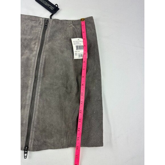 NWT Blank NYC 100% Leather/Suede Mini Skirt in Charcoal Gray Size 25 - Picture 8 of 8